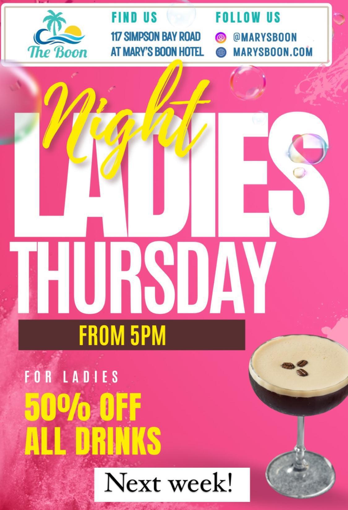 Ladies Night Thursday - The Boon