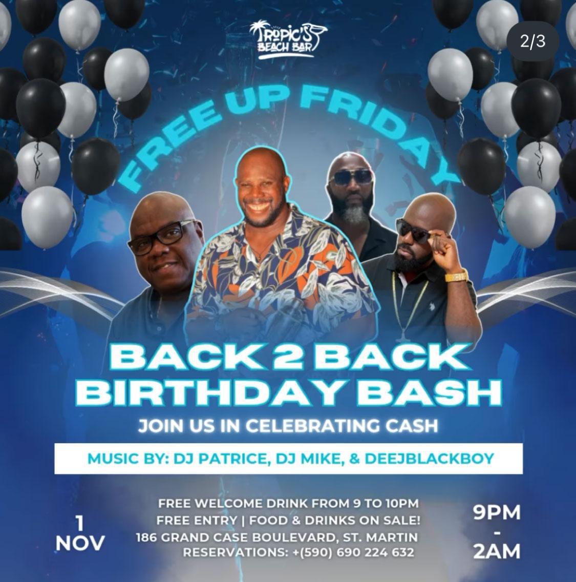 Free up Friday Back 2 Back- Tropic's Beach