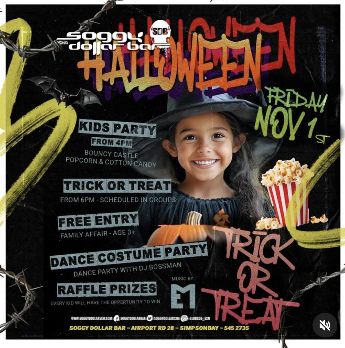 Halloween Kids Party - Soggy Dollar Bar