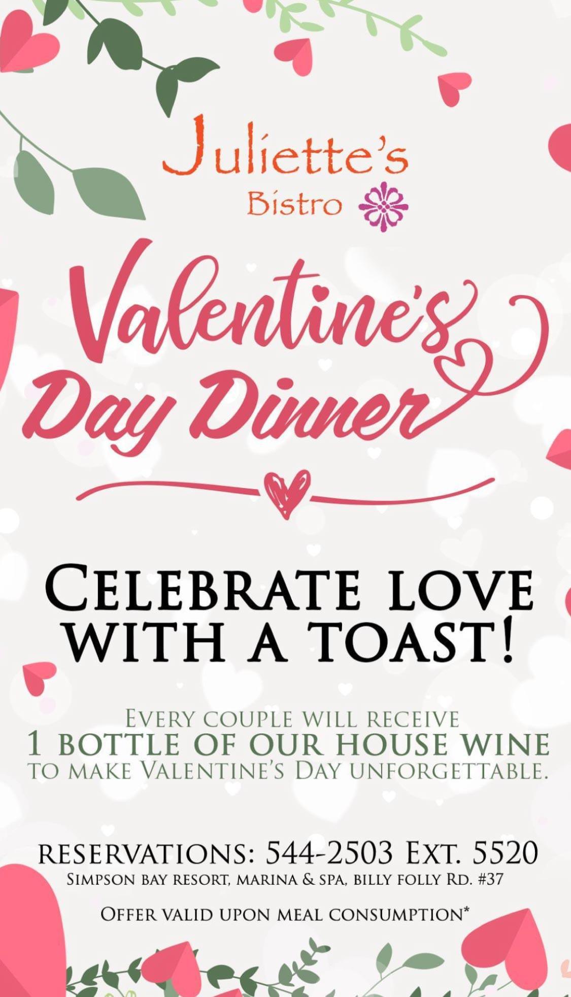 Valentine's Day Dinner - Juliette's Bistro