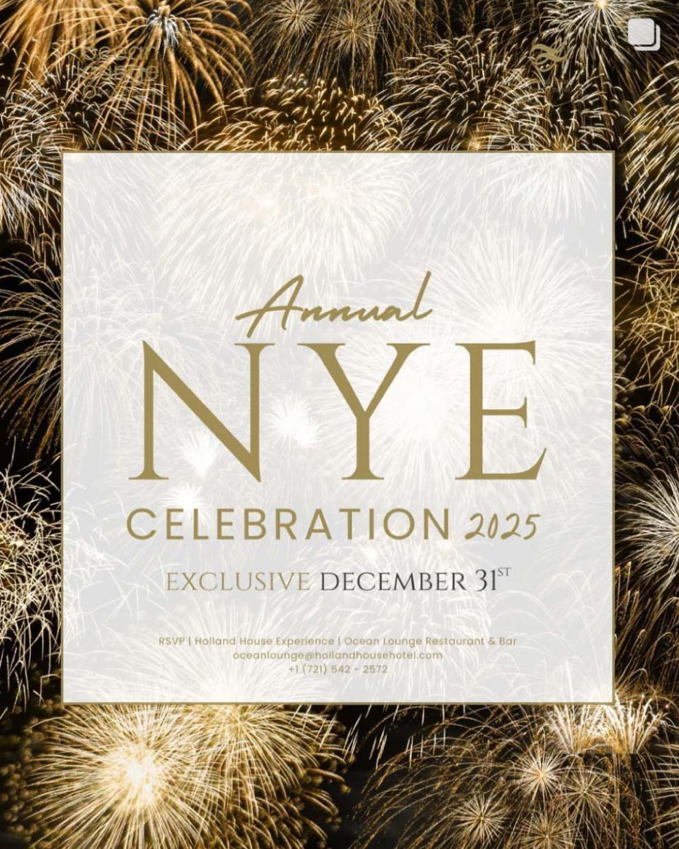 Annual NYE Celebration 2025 - Ocean Lounge