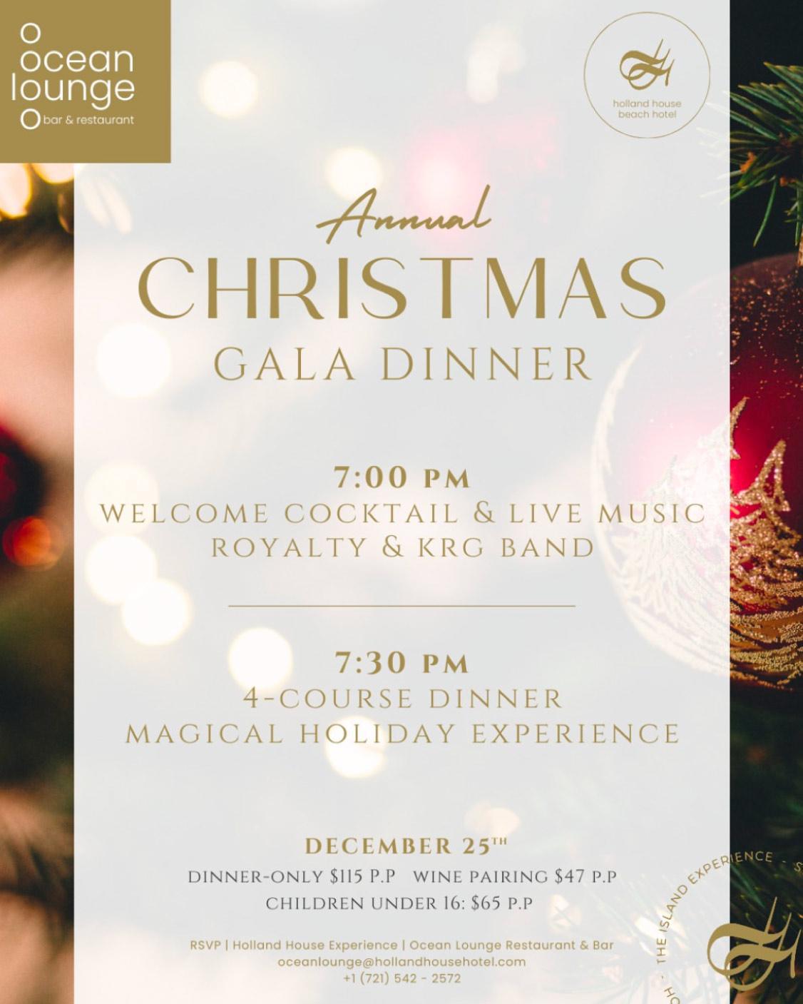 Annual Christmas Gala Dinner - Ocean Lounge