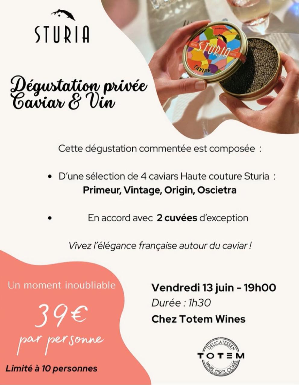 Dégustation Privée Caviar & Vin - Totem