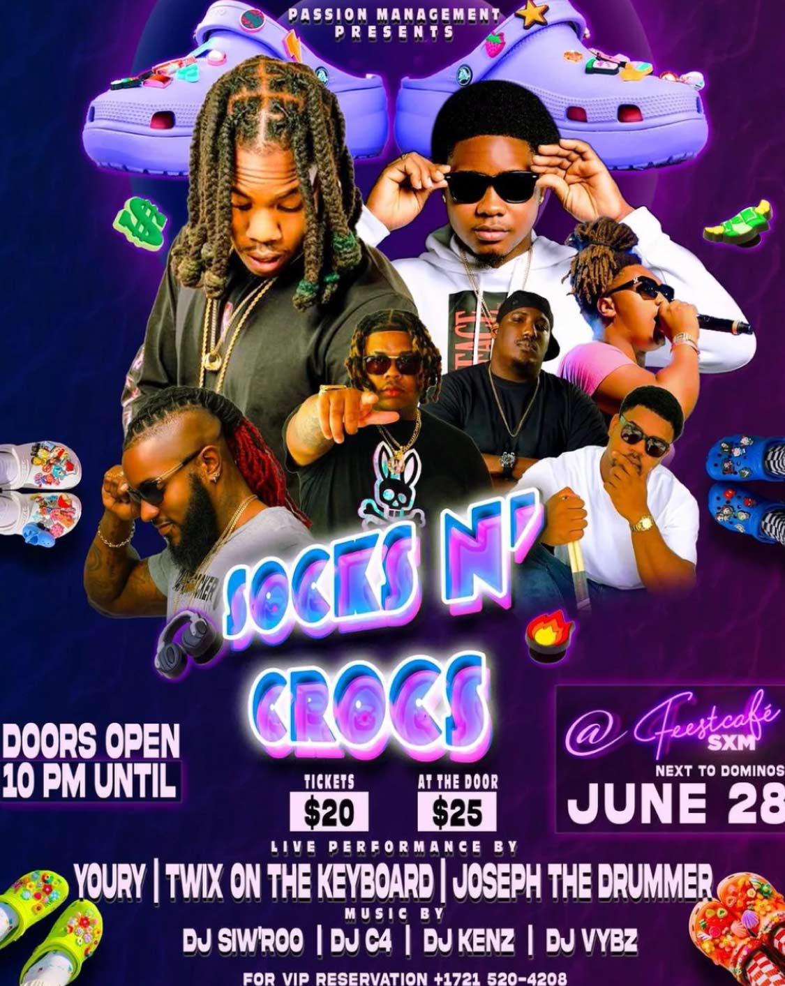 Socks N' Crocs - Feestcafé SXM