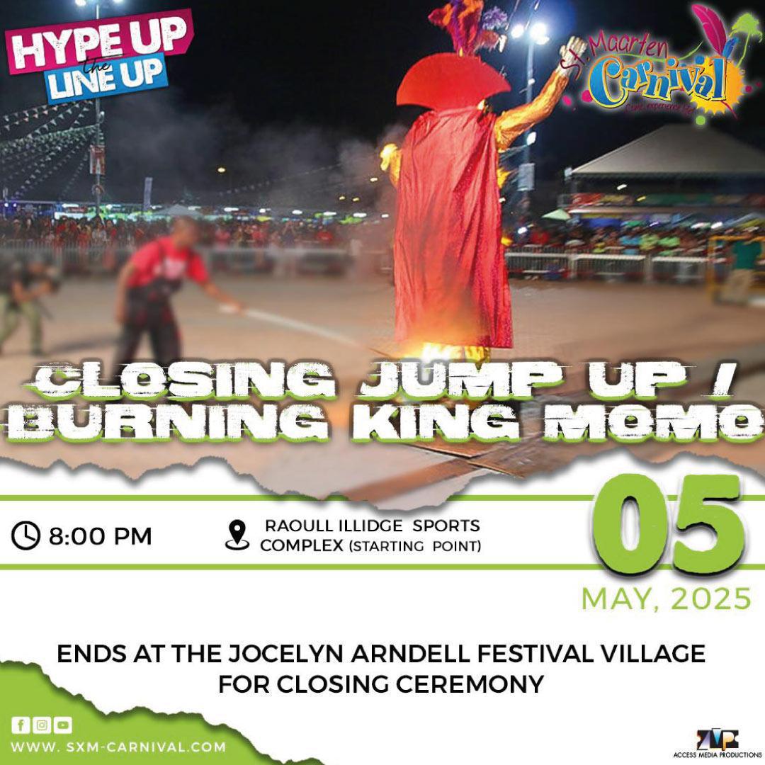 Closing Jump Up / Burning King Momo - St. Maarten Carnival 2025