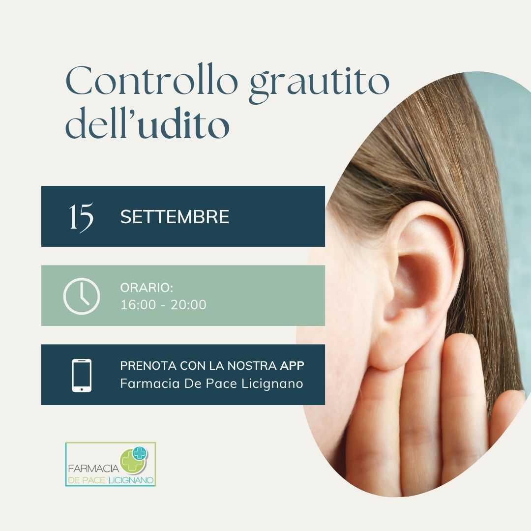 Controllo gratuito dell'UDITO 👂🏼🧏🏽♂️ Controllo gratuito dell'UDITO 👂🏼🧏🏽♂️