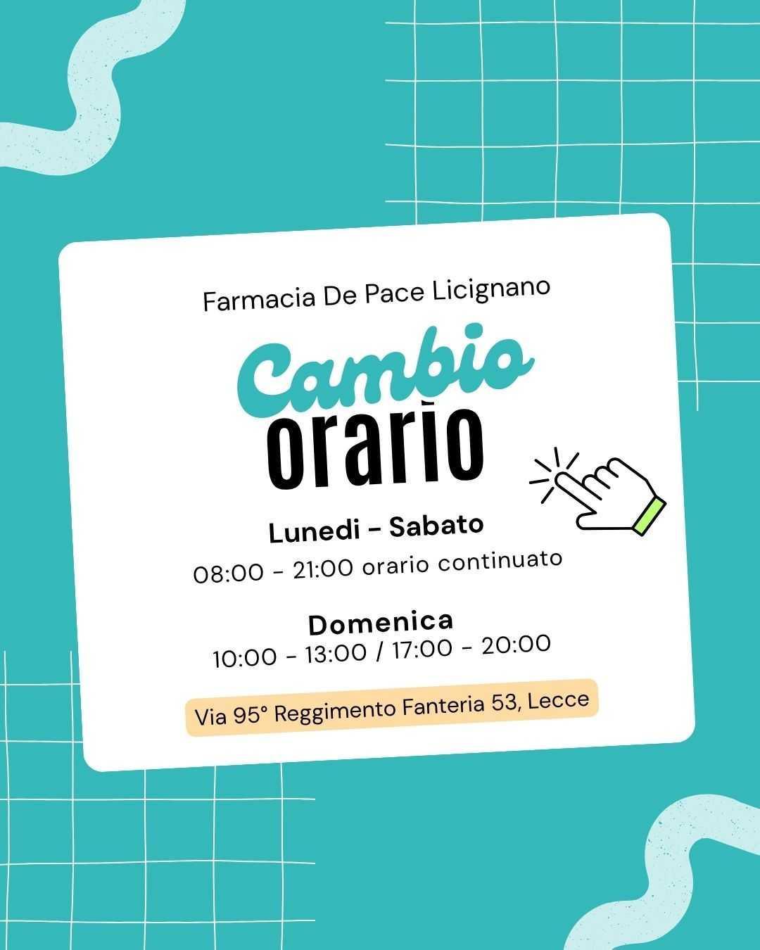Nuovo Orario invernale ๐ Nuovo Orario invernale ๐