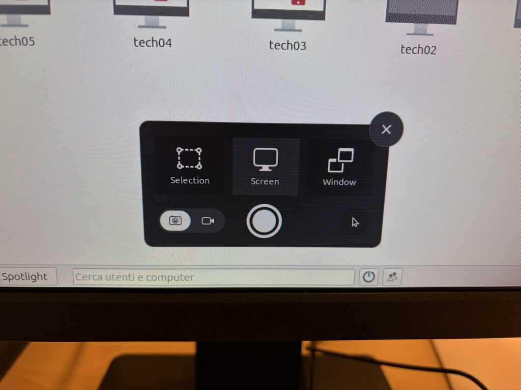 Fare uno screenshot Fare uno screenshot