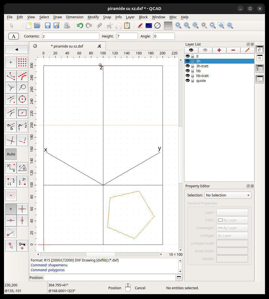 Assonometria PassoPasso xz