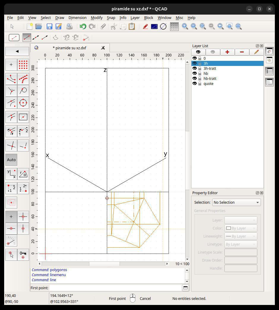Assonometria PassoPasso xz