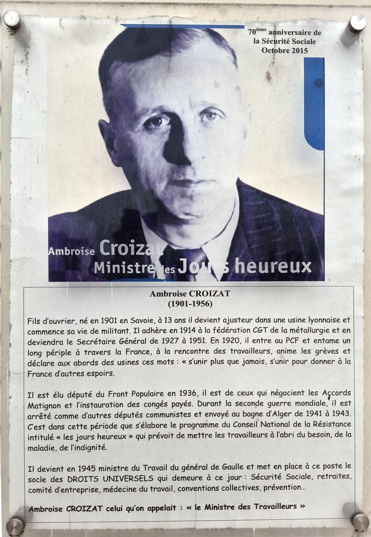 Esplanade de la France libre - Ambroise Croizat