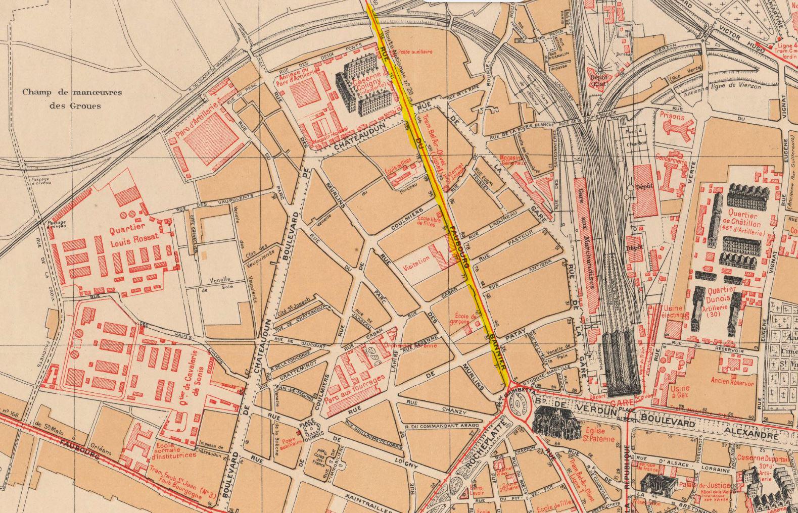 Carte du faubourg Bannier