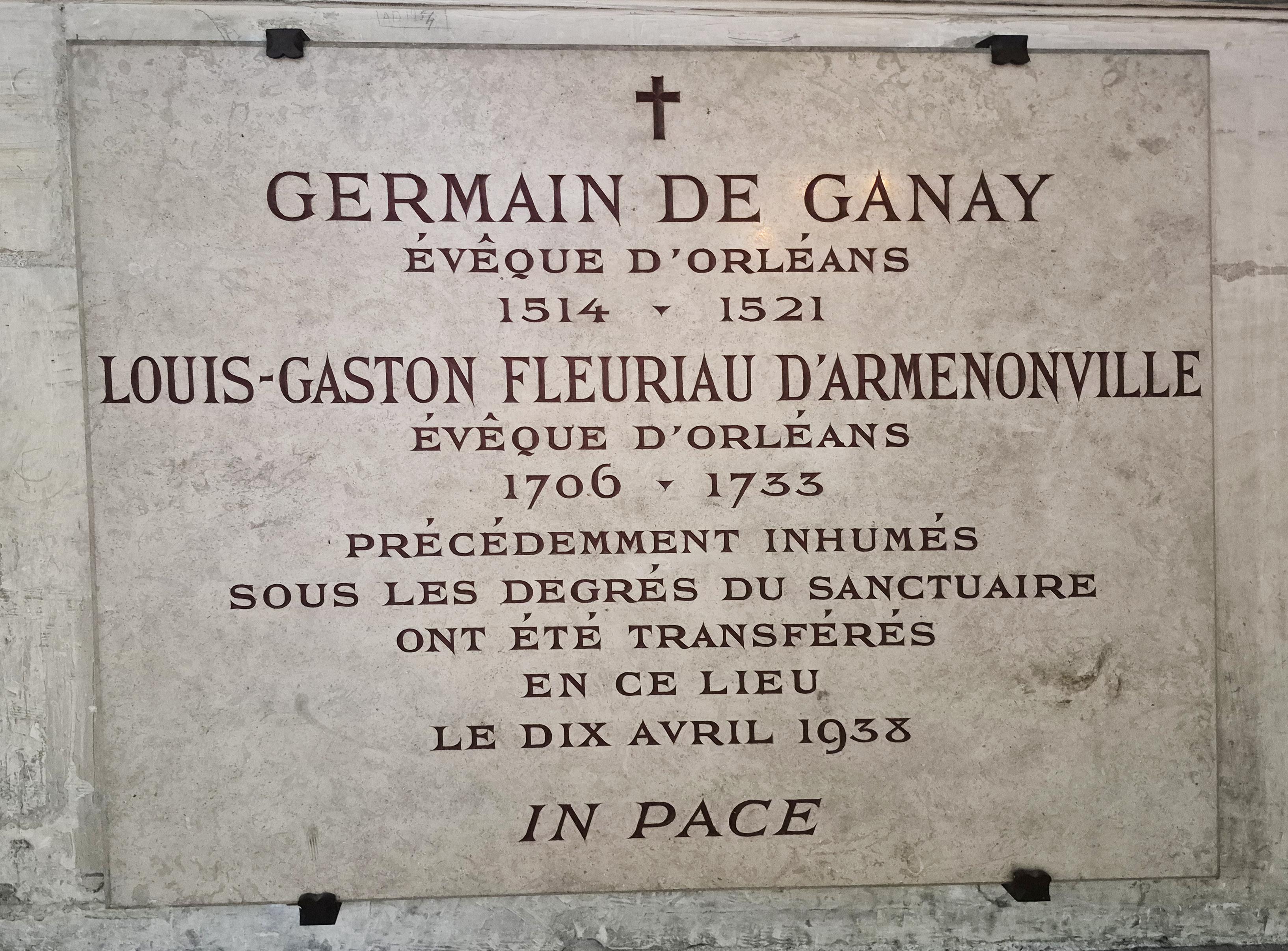 Plaque en la cathédrale 