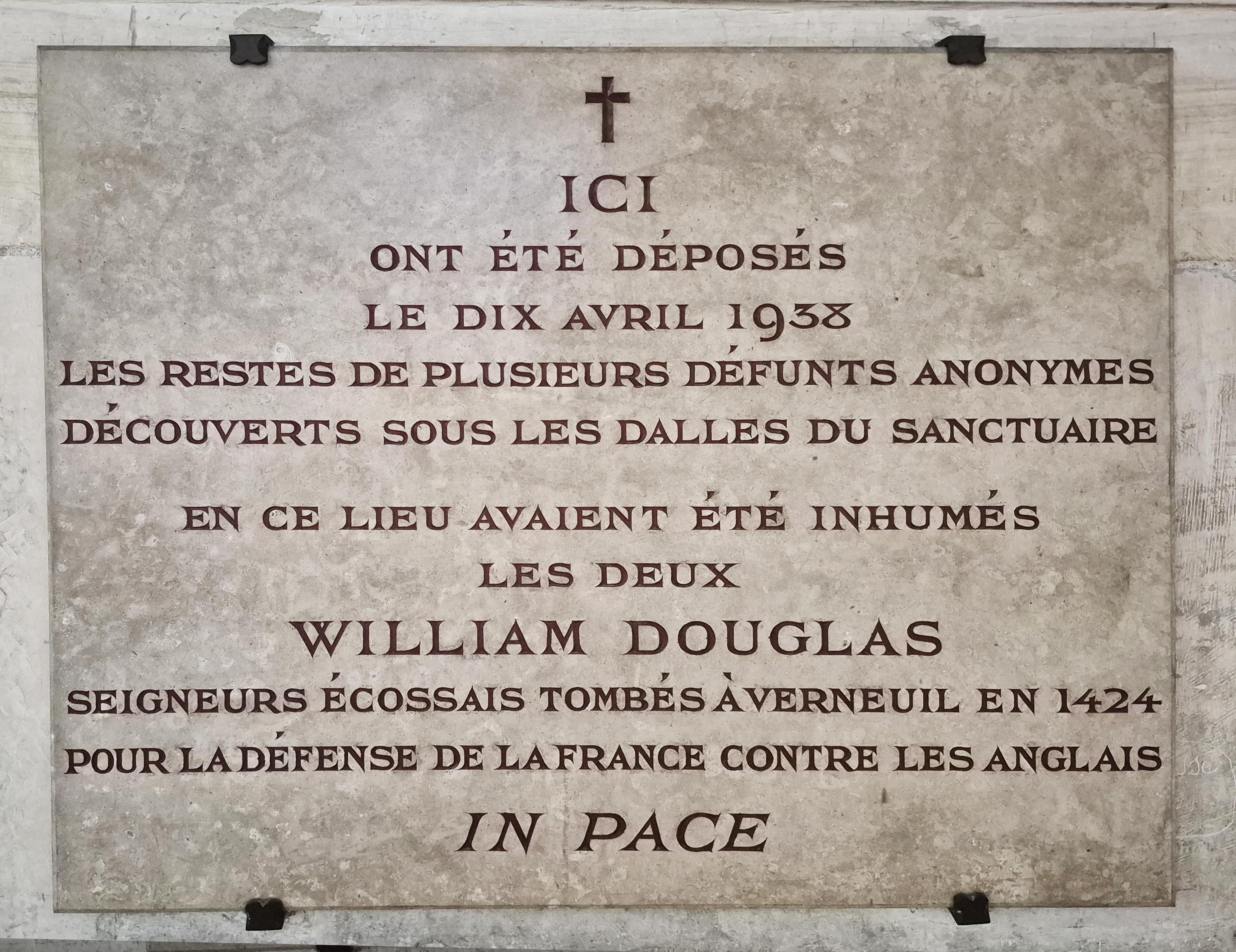 Plaque en la cathédrale