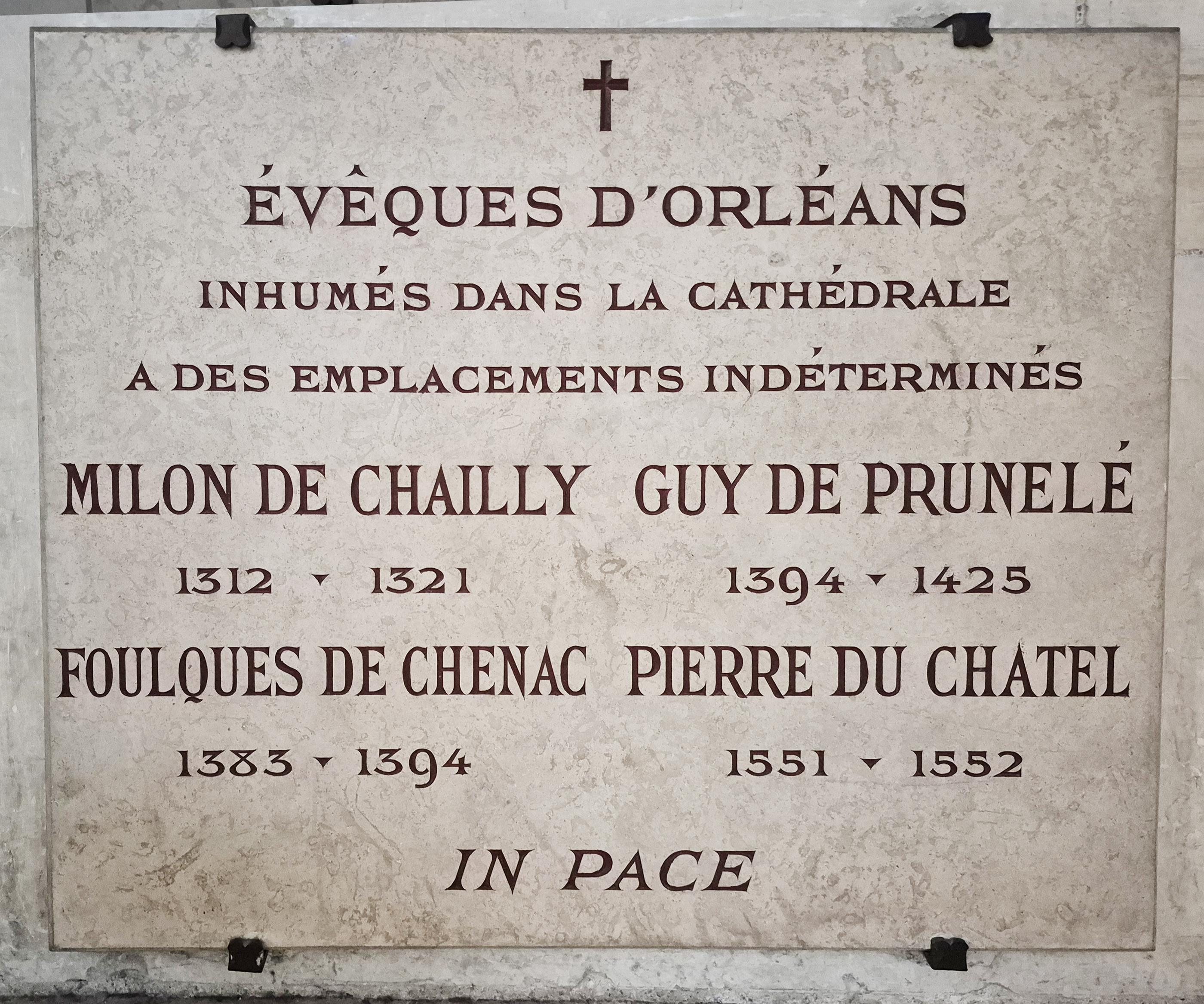 Plaque en la cathédrale