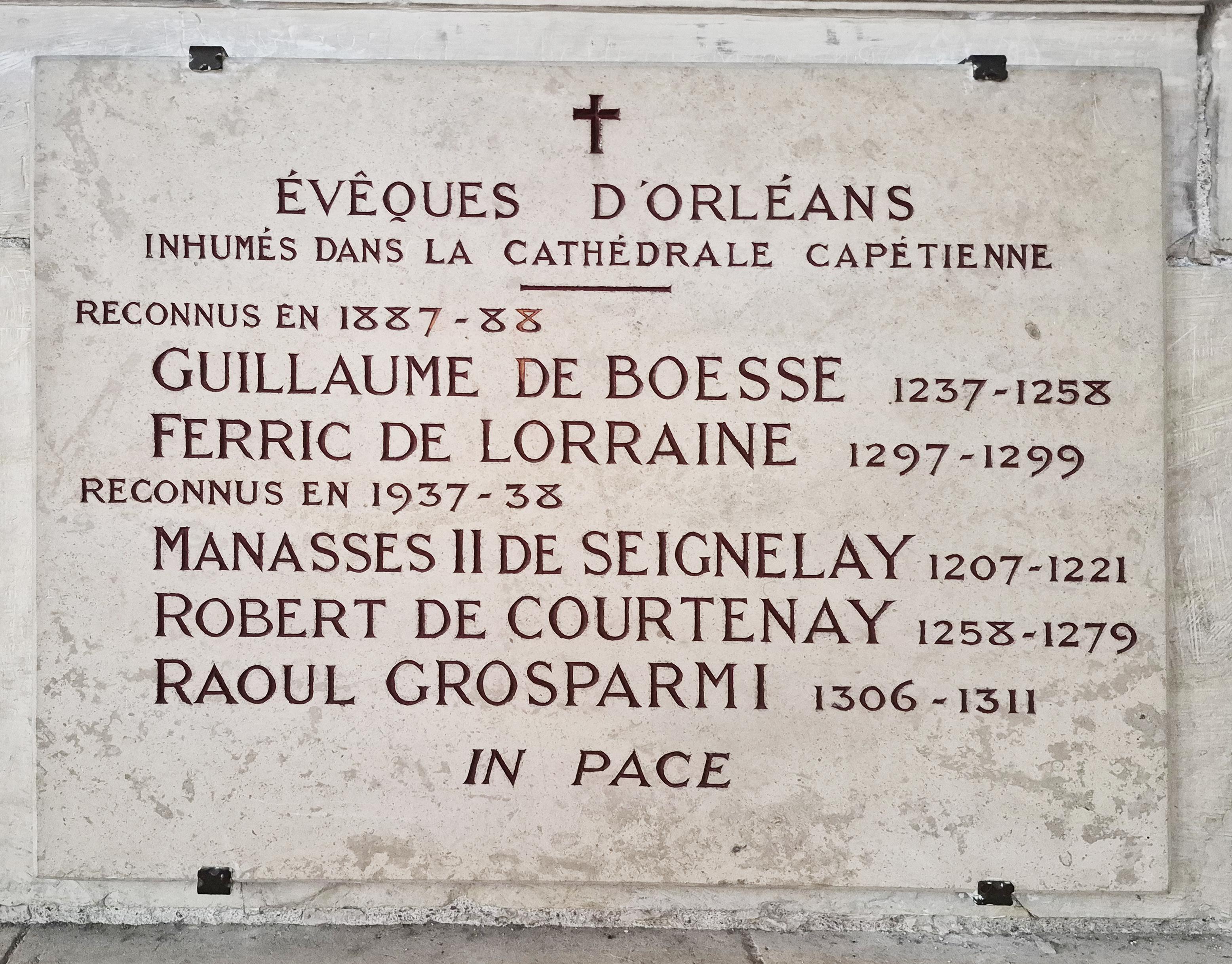 Plaque en la cathédrale