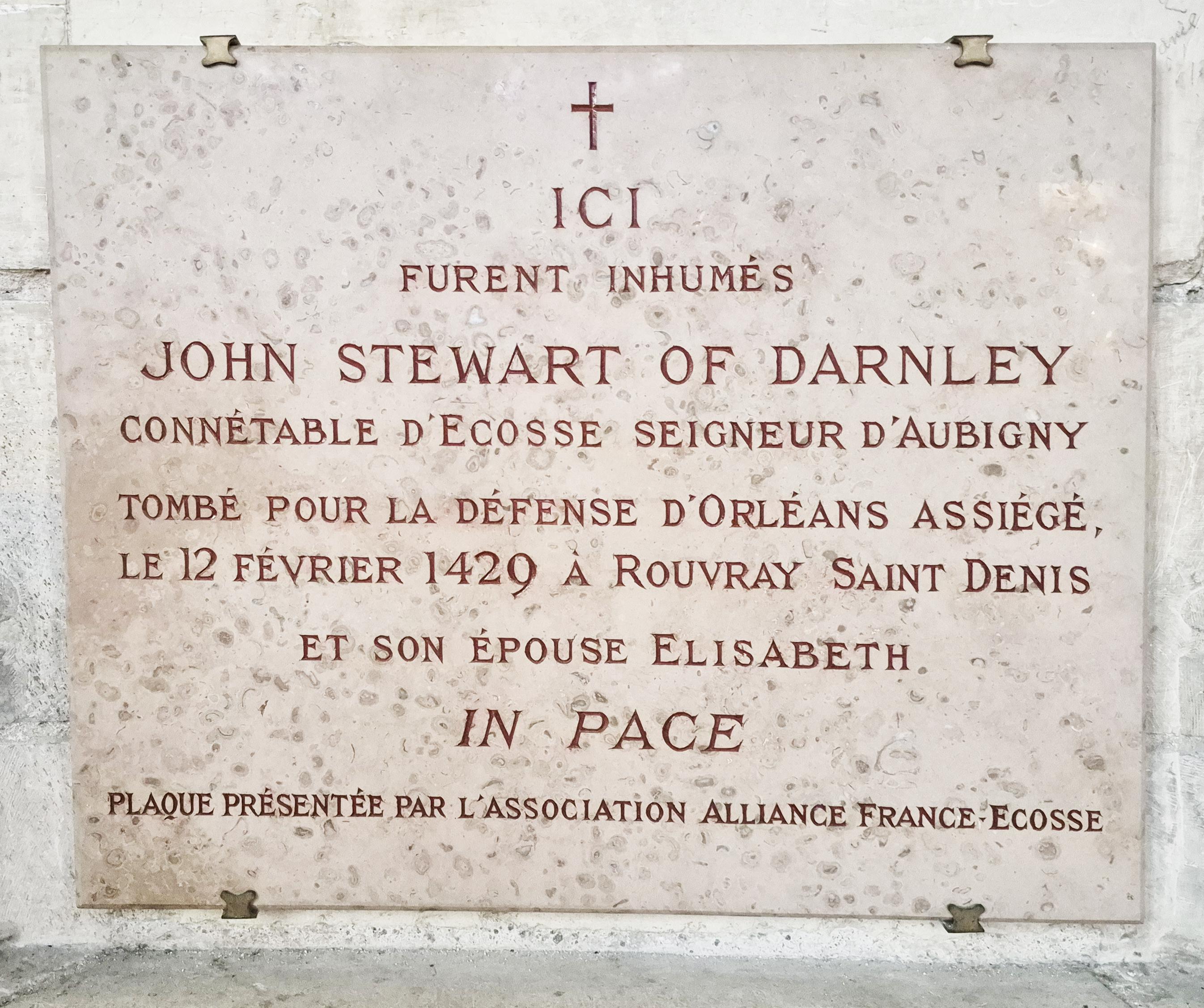 Plaque en la cathédrale 