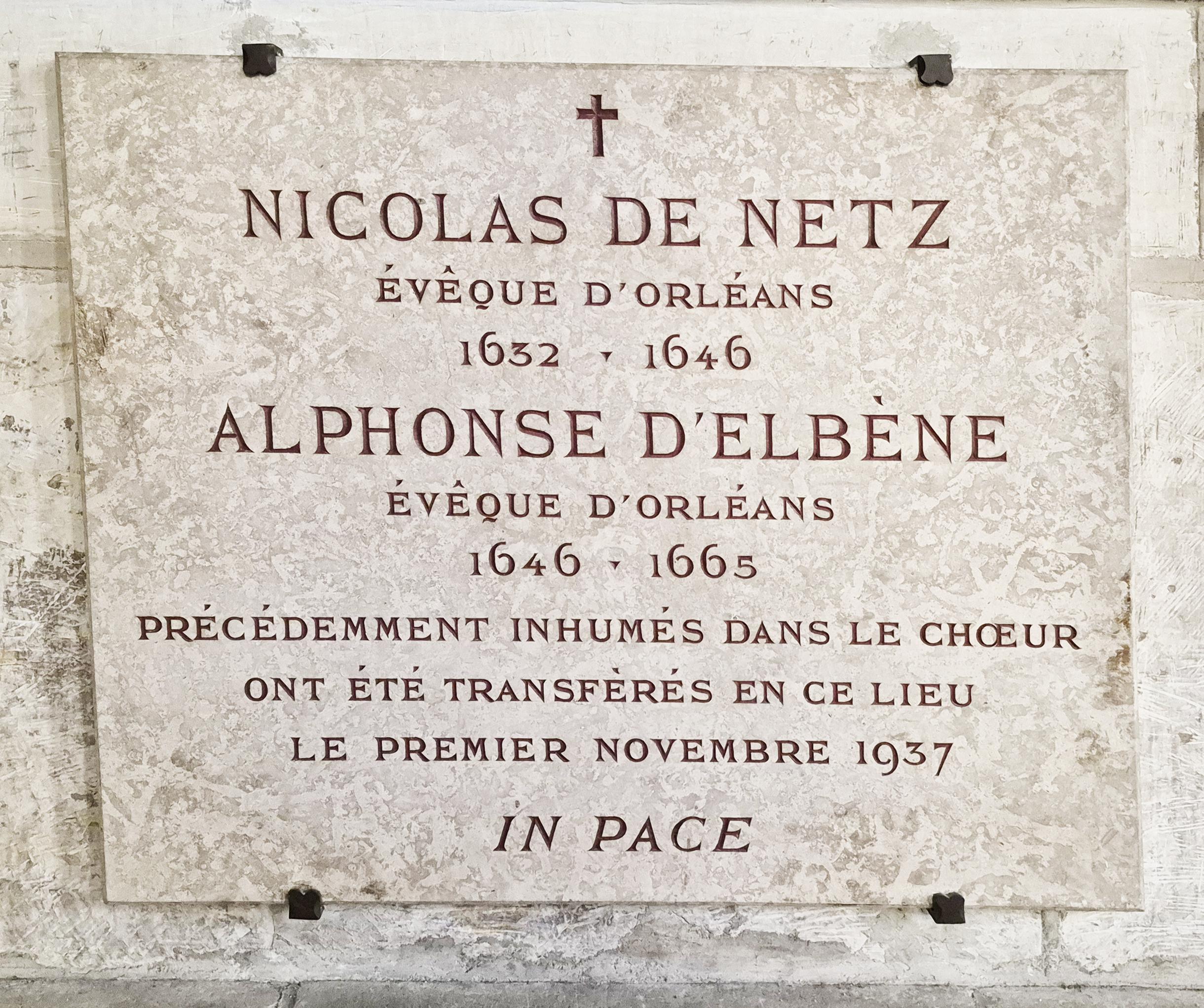 Plaque en la cathédrale 