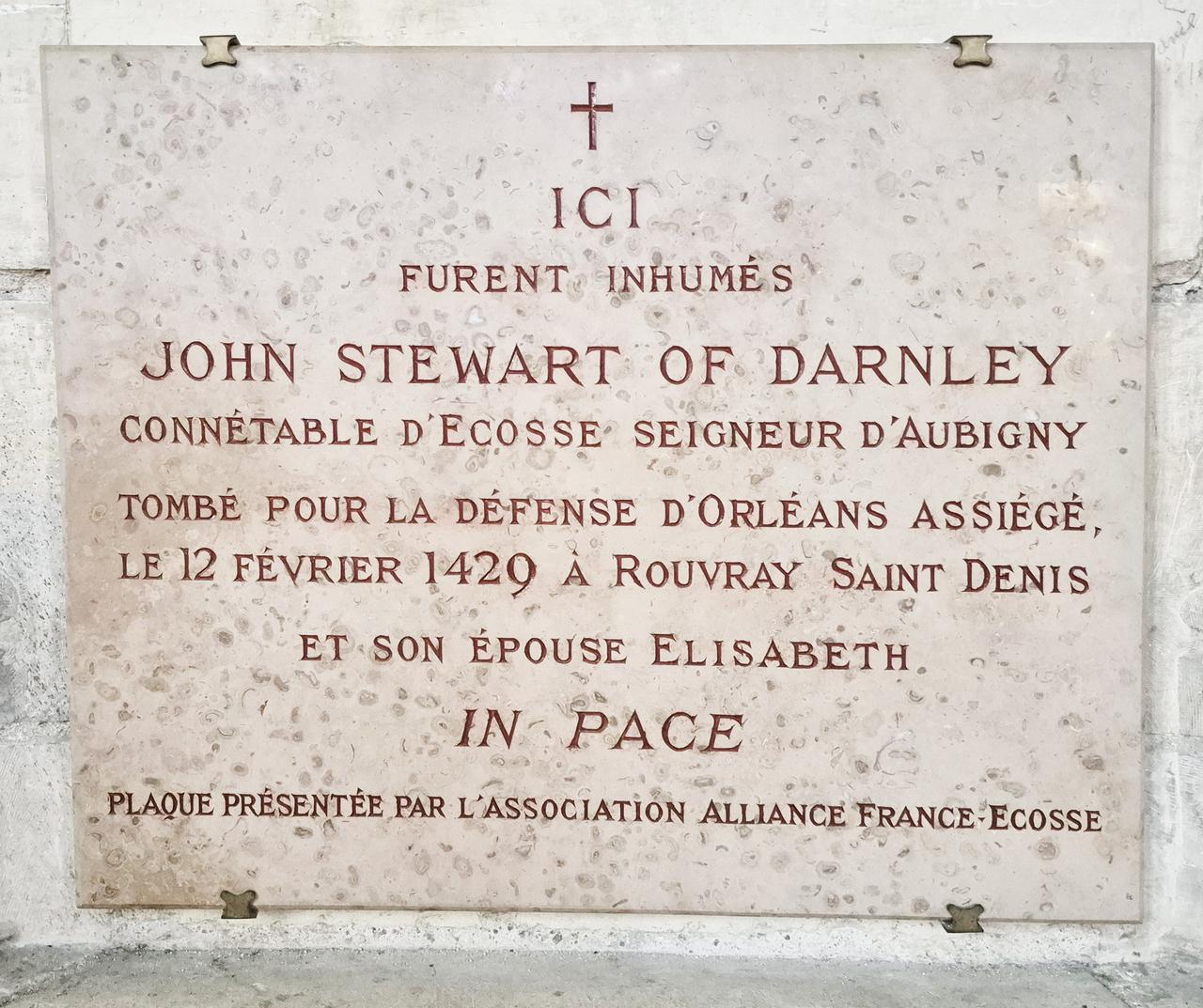 Plaque en la cathédrale 