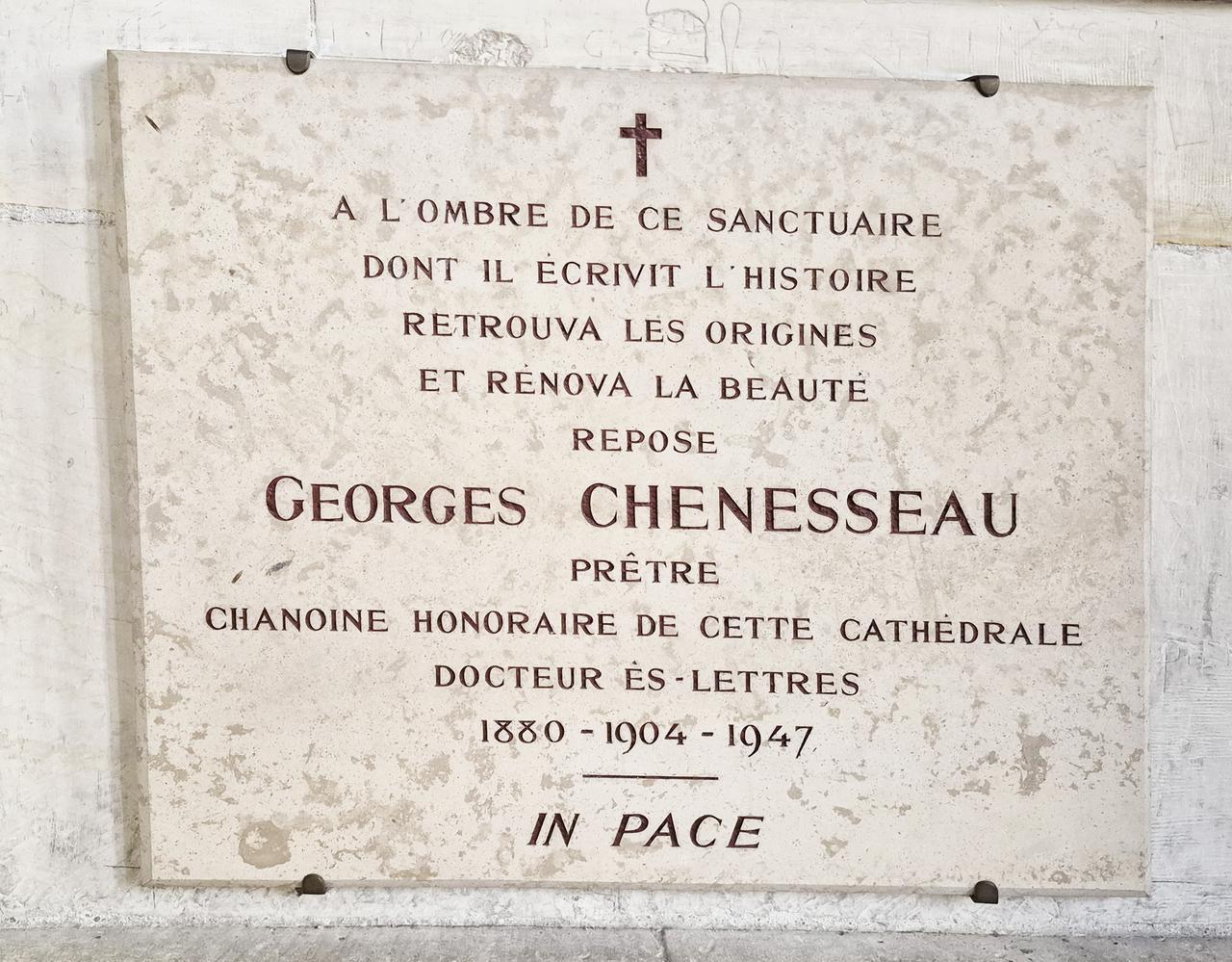 Plaque en la cathédrale 