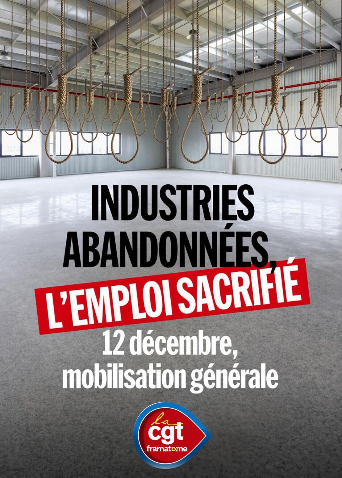 12 Décembre : mobilisation nationale pour une industrie au service de tous 12 Décembre : mobilisation nationale pour une industrie au service de tous