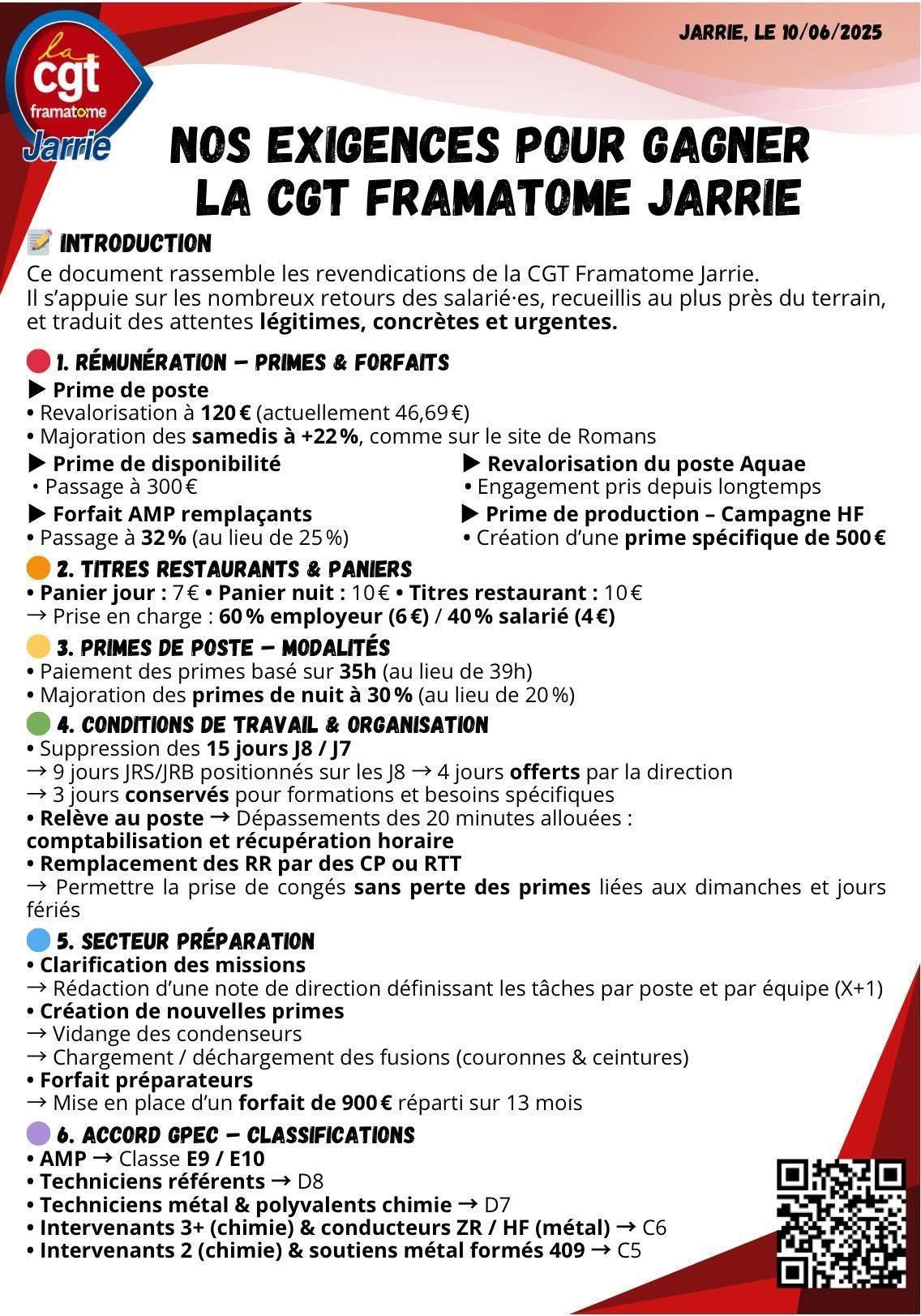 📢 Rencontre CGT – Direction à Framatome Jarrie ! 