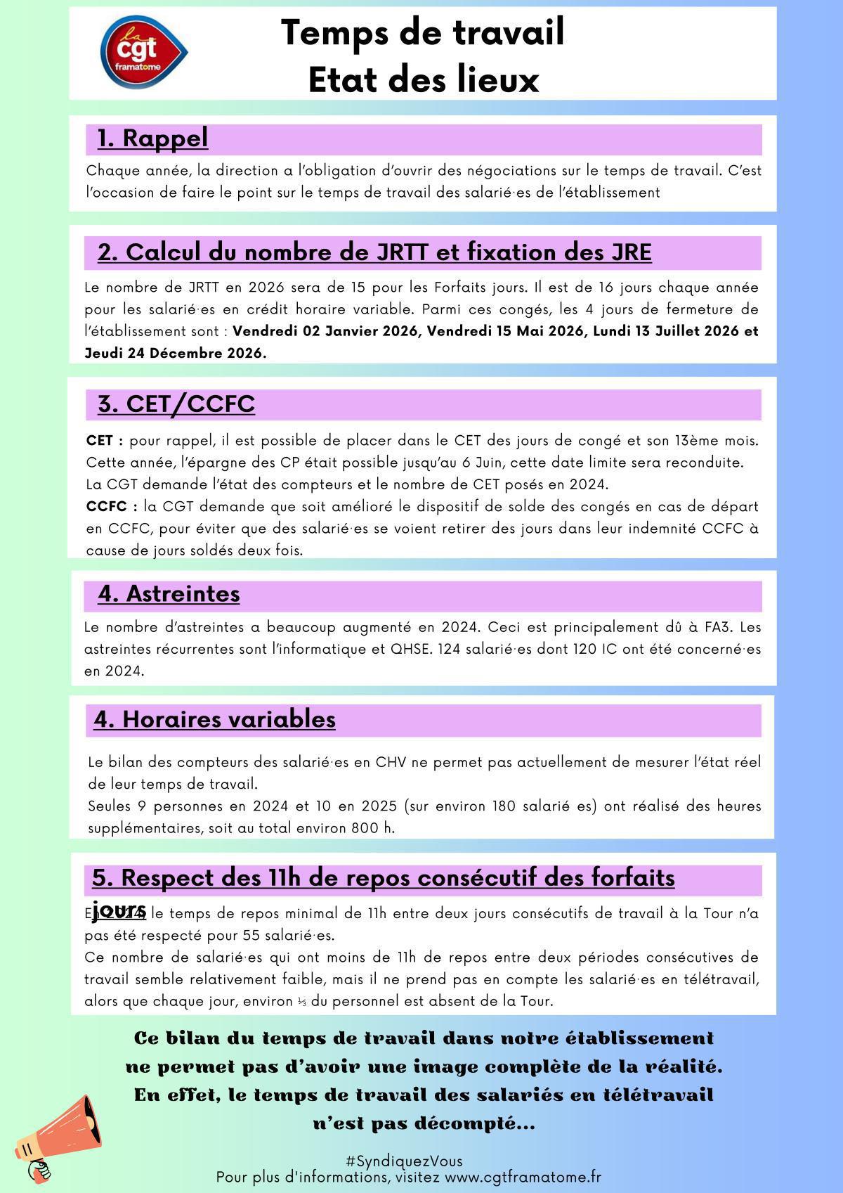 CR négociation Temps de Travail Courbevoie 2026