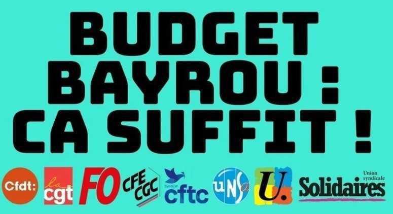 📢 Alerte CGT :pétition intersyndicale contre le budget annoncé par le premier ministre