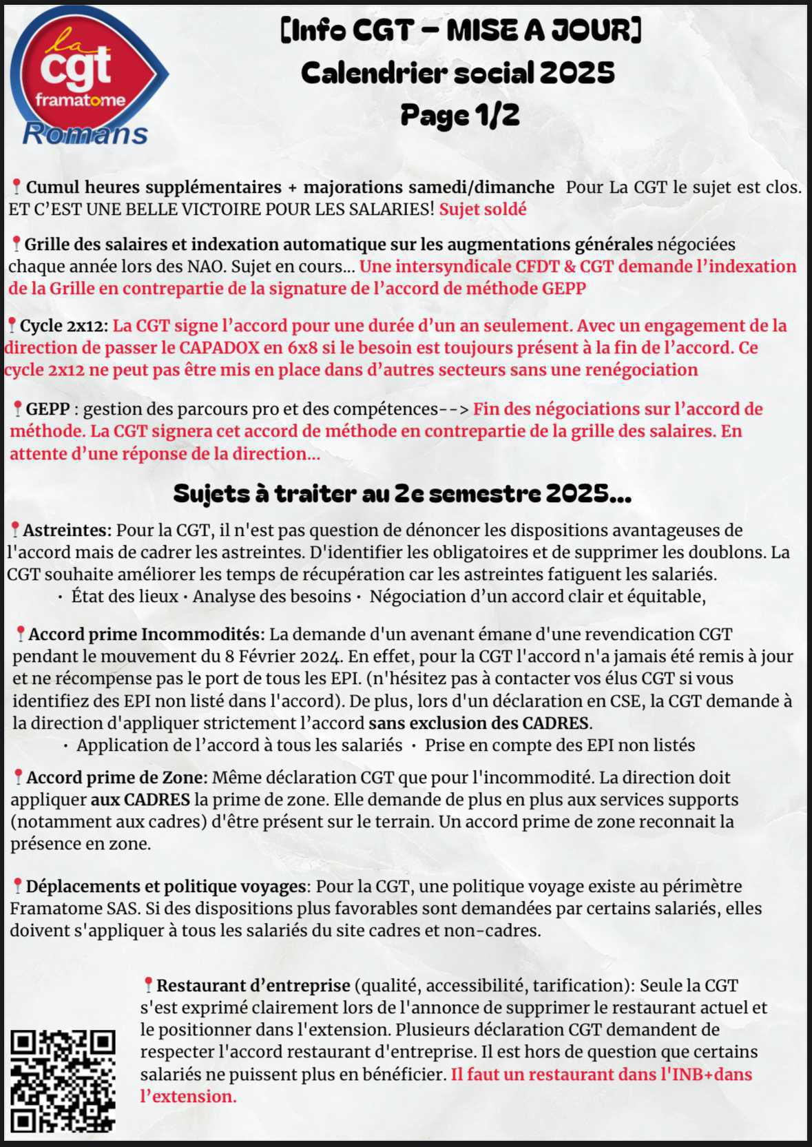 Agenda social 2e semestre 2025: va y avoir de l’action 👊