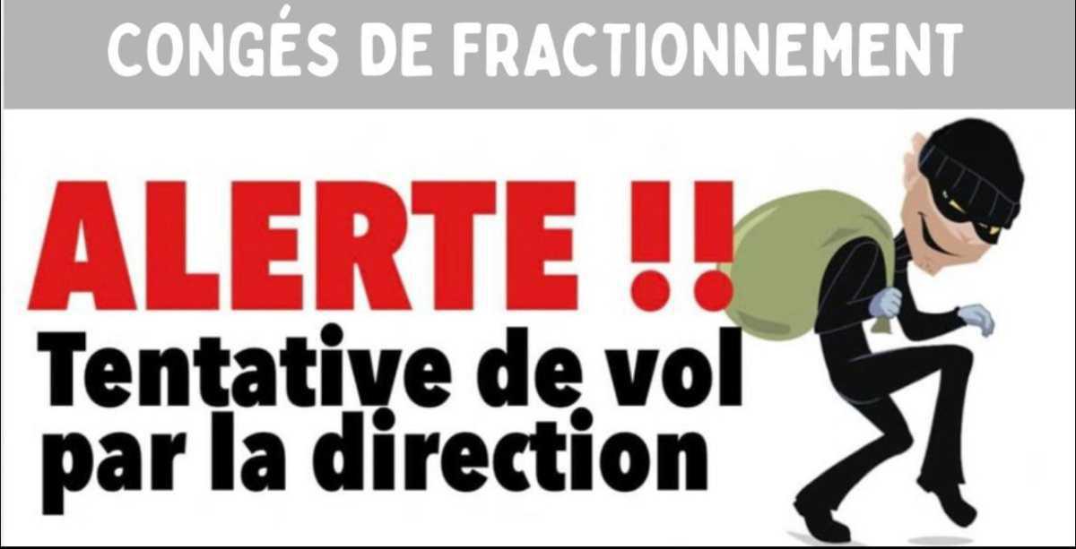 Fini les congés de fractionnement ? ❌ On ne se laissera pas faire ! 