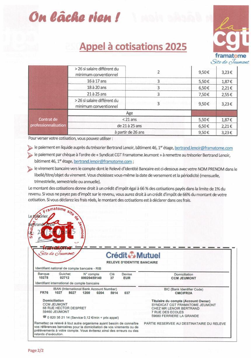 Rejoignez la CGT pour être plus forts !