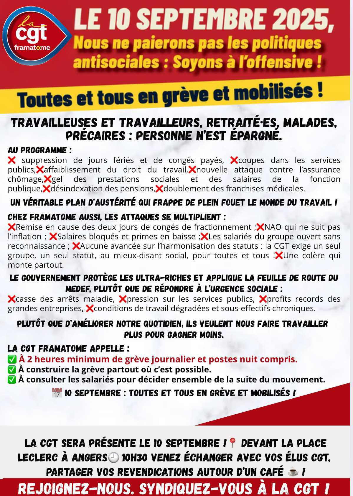 ✊🔥 Nos droits ne se bradent pas, ils se défendent ! ✊🔥 Nos droits ne se bradent pas, ils se défendent !