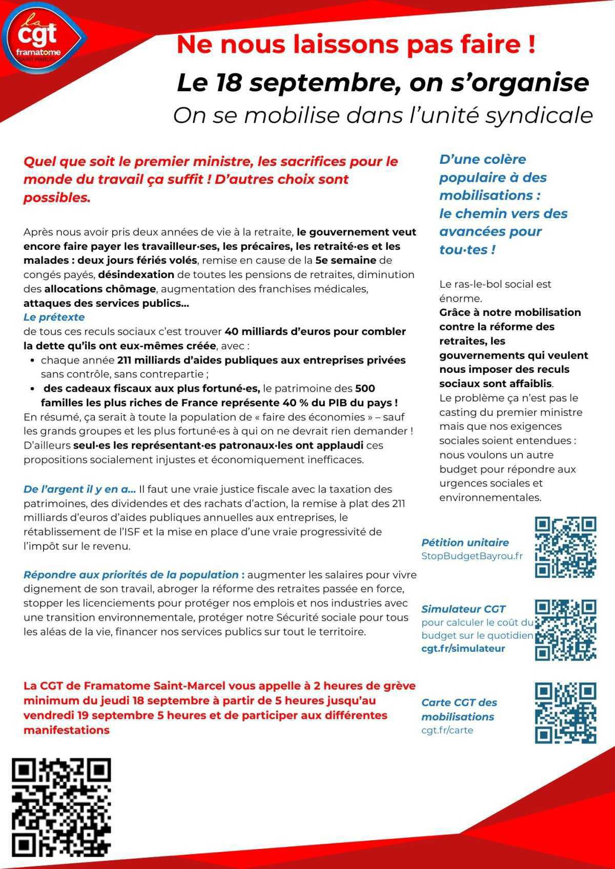 Ne nous laissons pas faire ! Ne nous laissons pas faire !