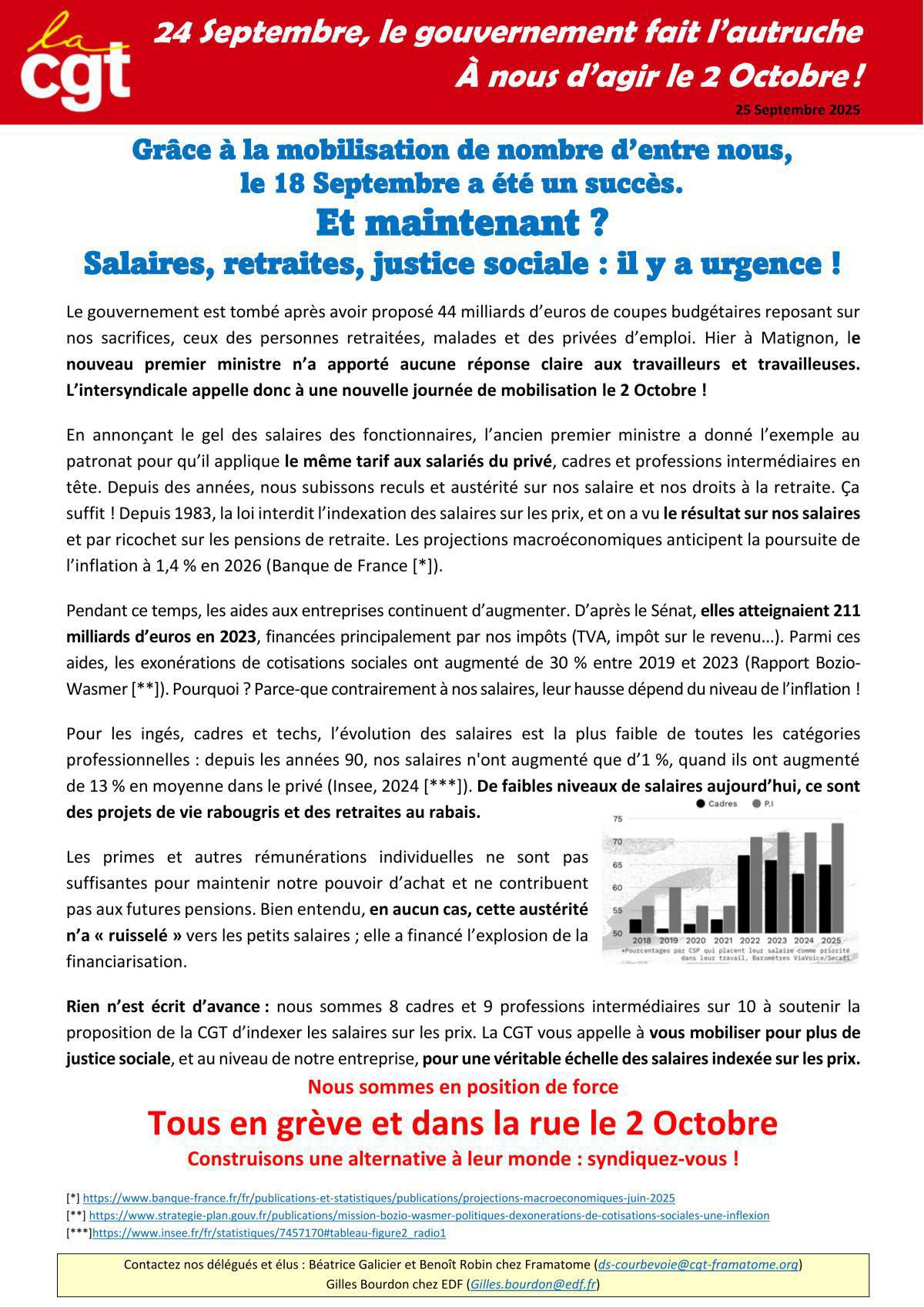 Après le 18 Septembre, faisons grève le 2 Octobre pour la justice sociale !