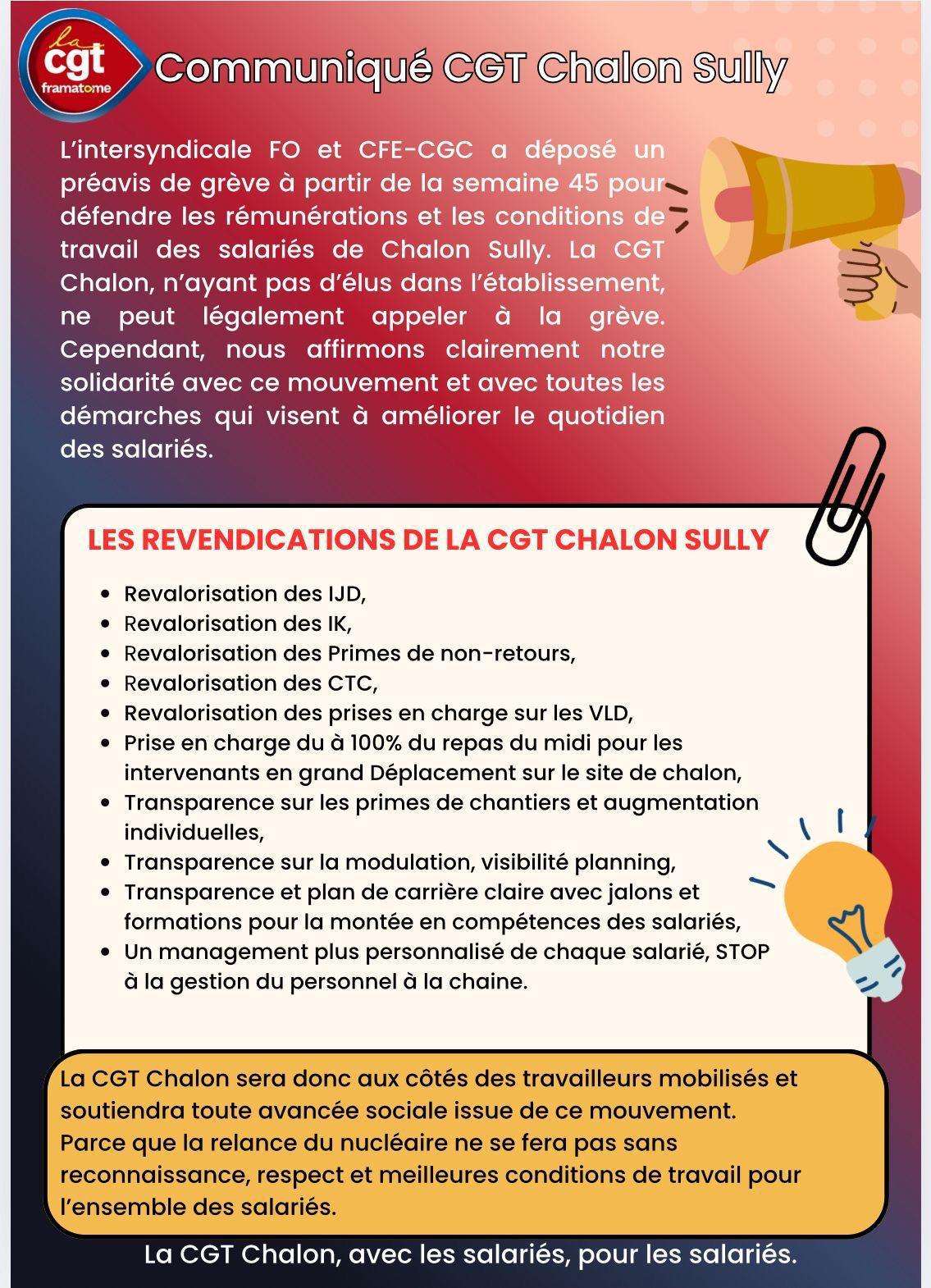 🗣️ La CGT Chalon Sully prend la parole 🗣️ La CGT Chalon Sully prend la parole