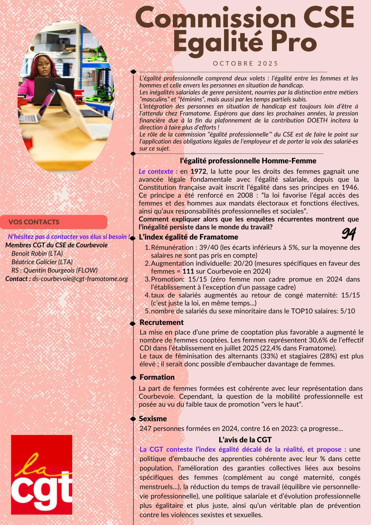 Egalité professionnelle : le bilan 2024