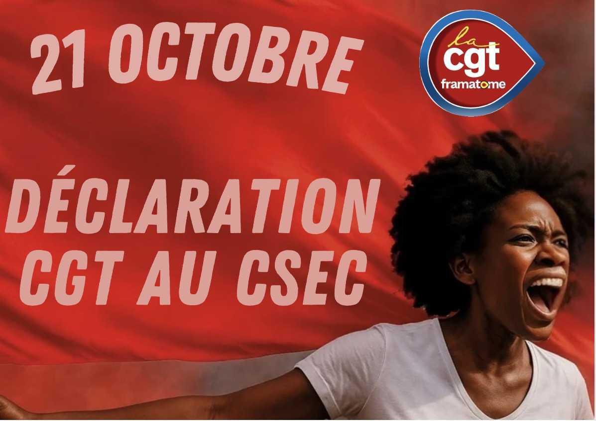 🚨AVIS CGT FRAMATOME – CSEC DU 21 OCTOBRE 2025 🚨AVIS CGT FRAMATOME – CSEC DU 21 OCTOBRE 2025