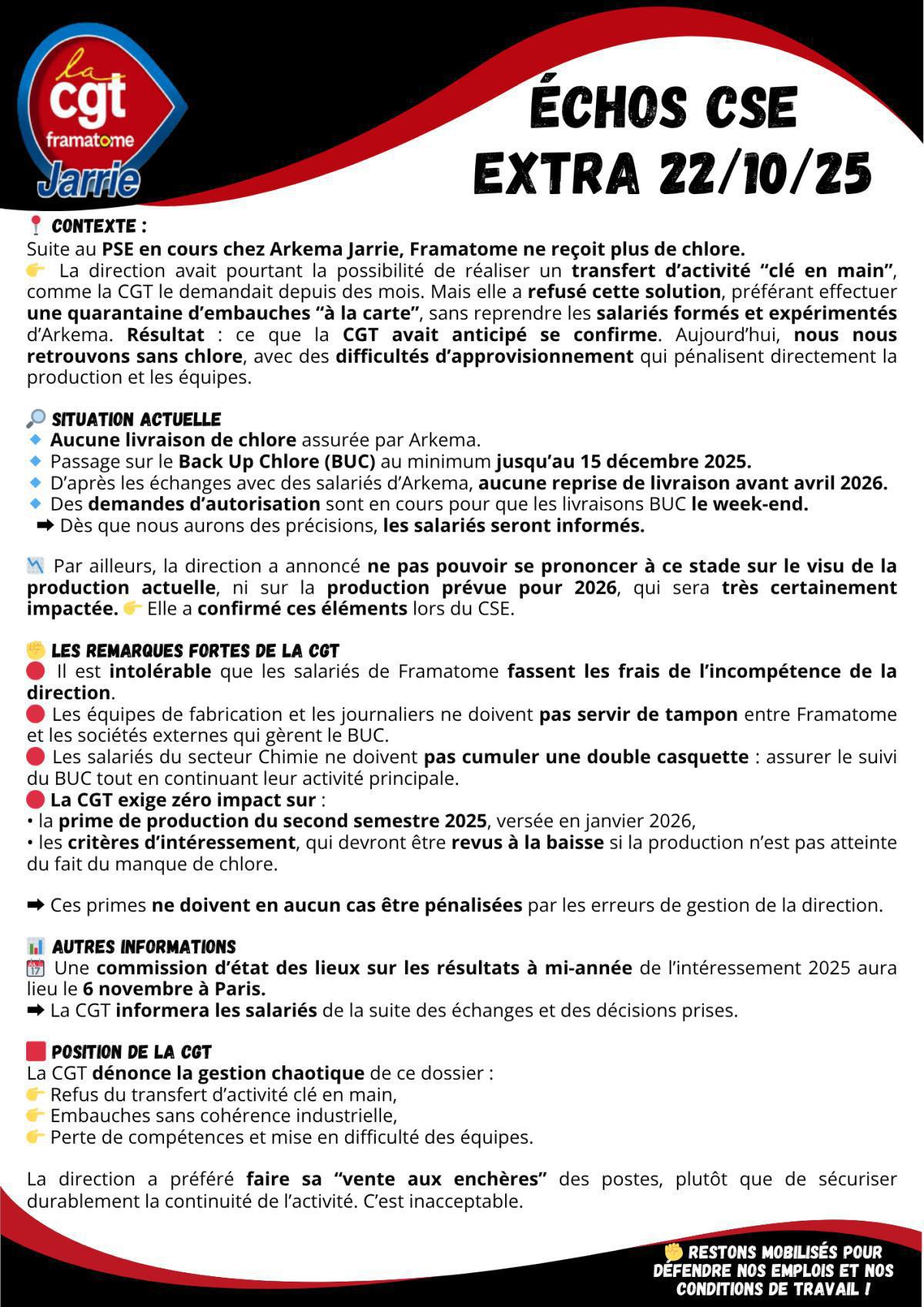 📢 ÉCHOS CSE EXTRA – 22 octobre 2025 📢 ÉCHOS CSE EXTRA – 22 octobre 2025