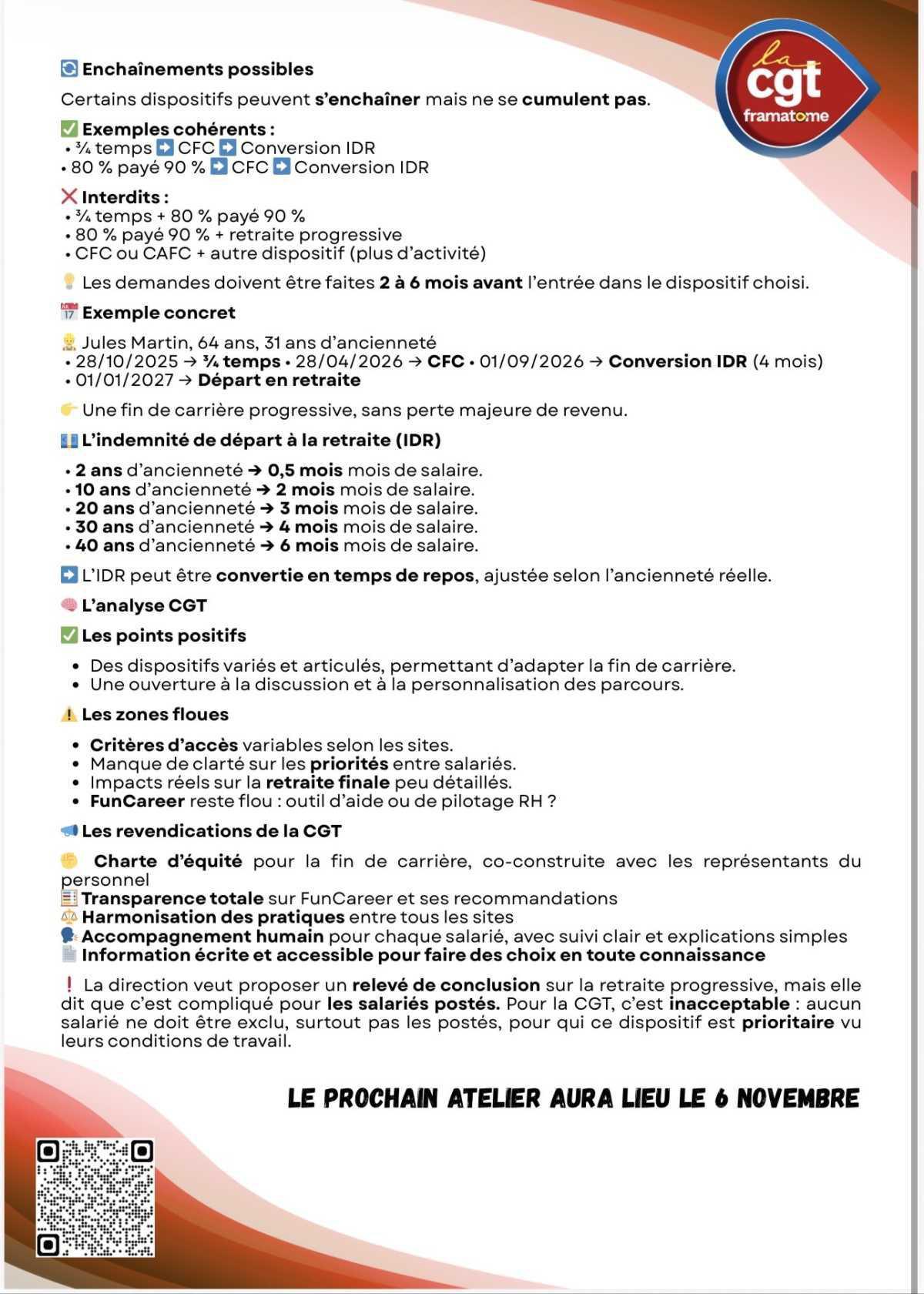 Dispositif Fin Carrière : focus sur l’atelier du 22 octobre Dispositif Fin Carrière : focus sur l’atelier du 22 octobre