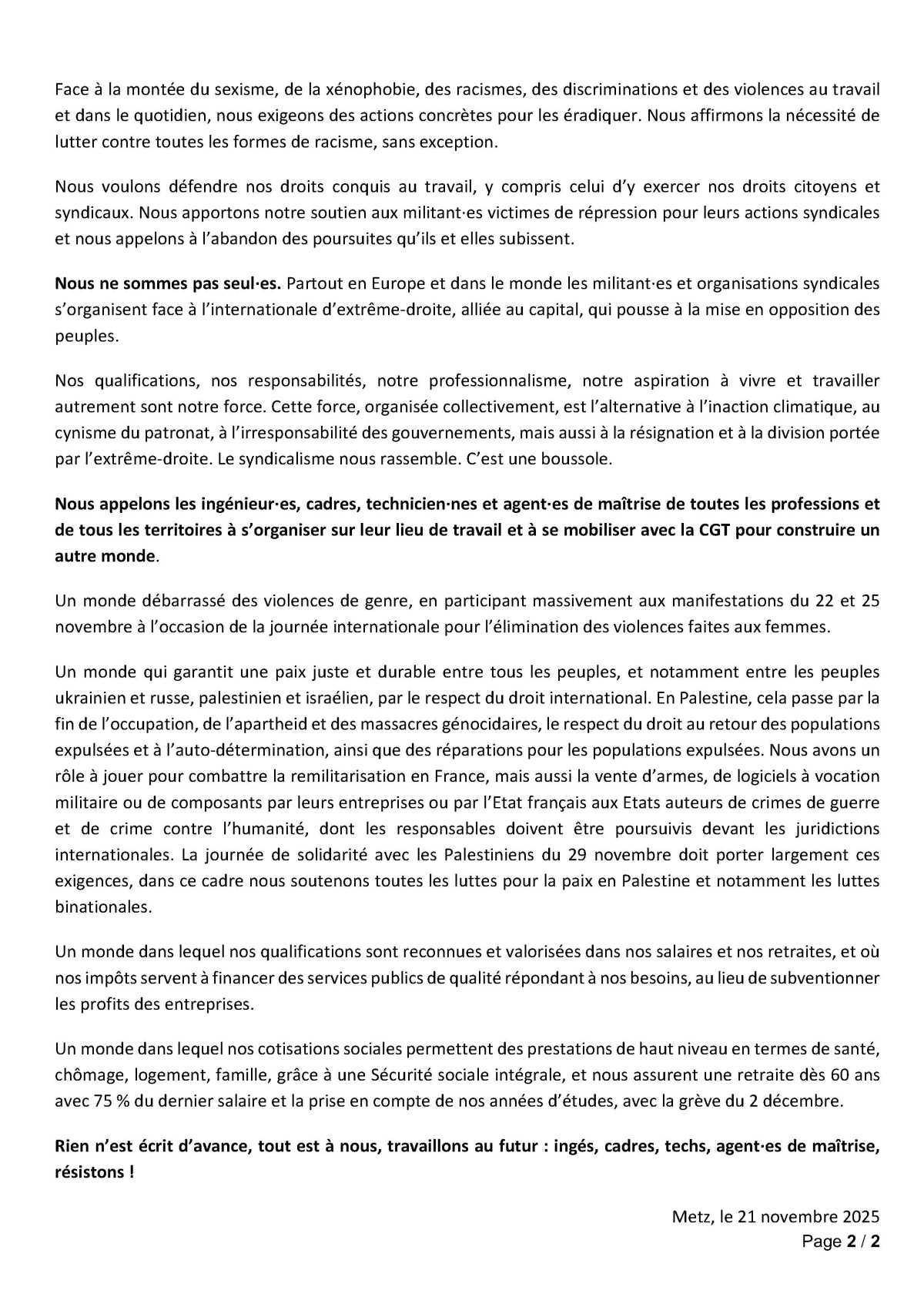 "Notre futur se joue maintenant !" : l'appel des ingés-cadres CGT