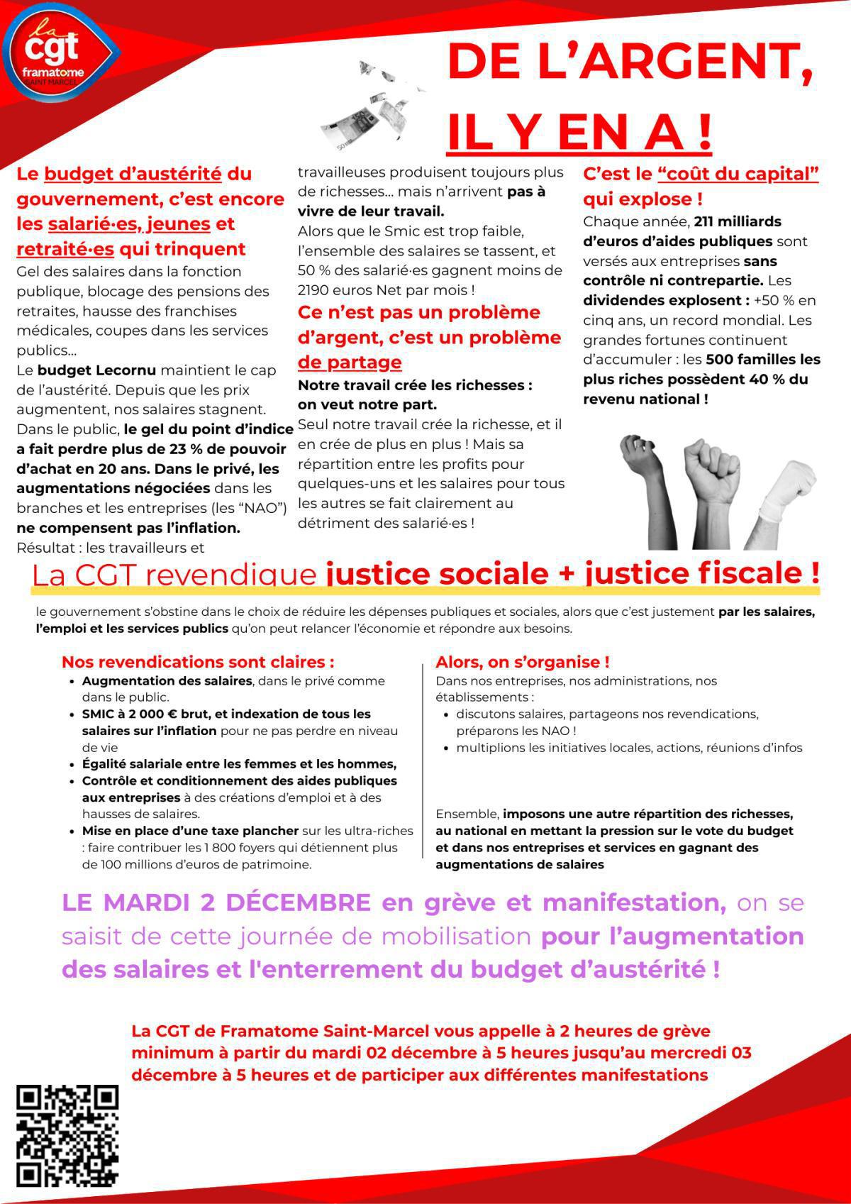 📢 En grève le 02 décembre !