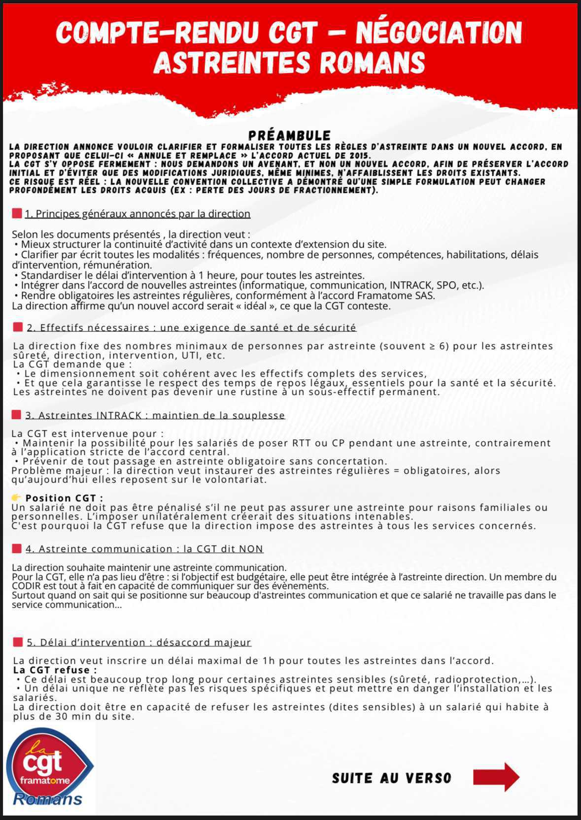 Négociations Astreintes Romans: Le Compte Rendu Négociations Astreintes Romans: Le Compte Rendu