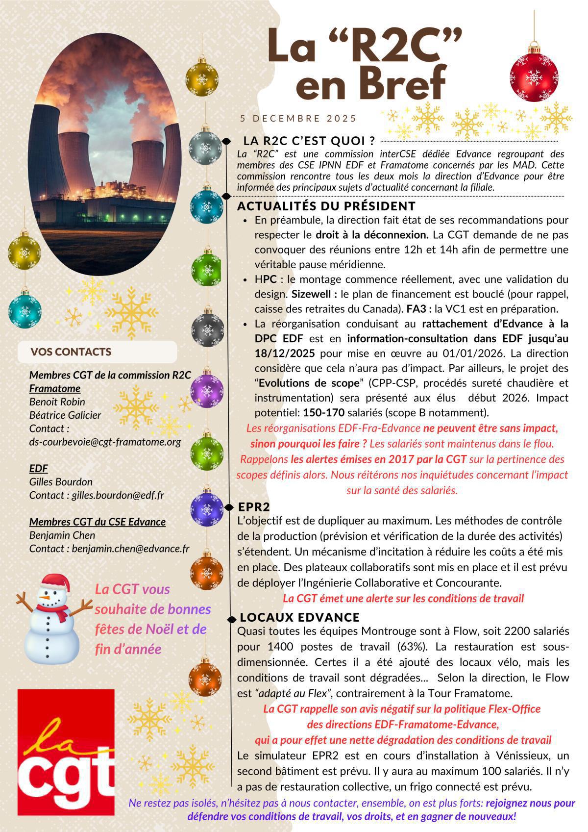 Le Bref CGT de la R2C du 5 Décembre 2025