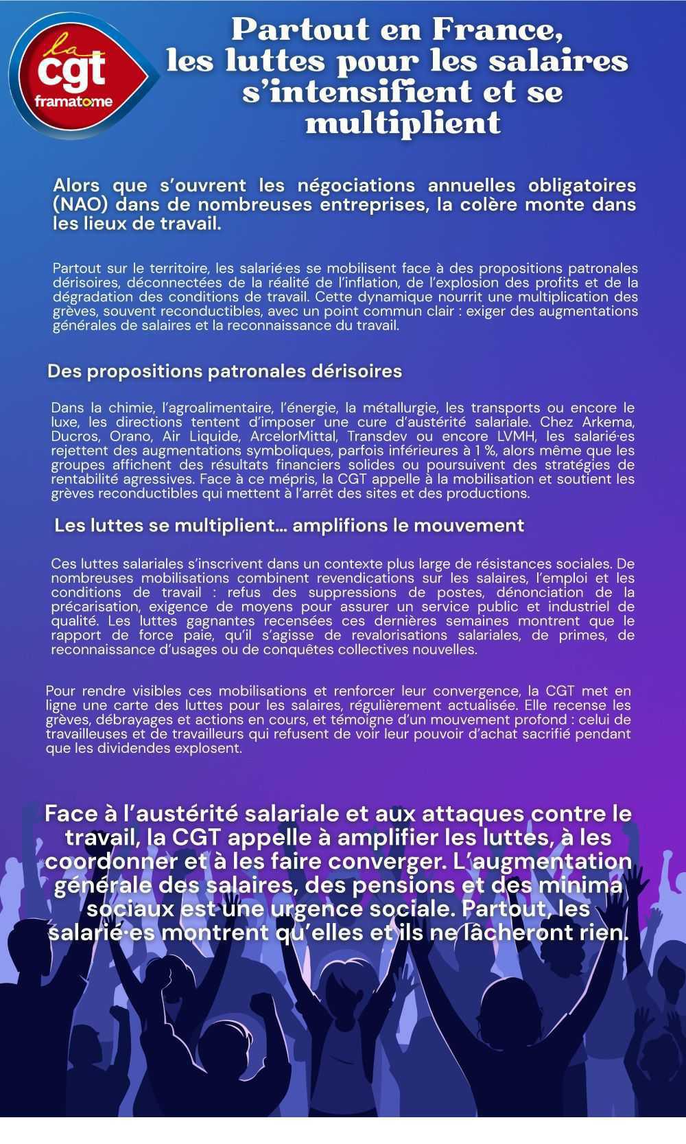 Les luttes pour les salaires en France Les luttes pour les salaires en France