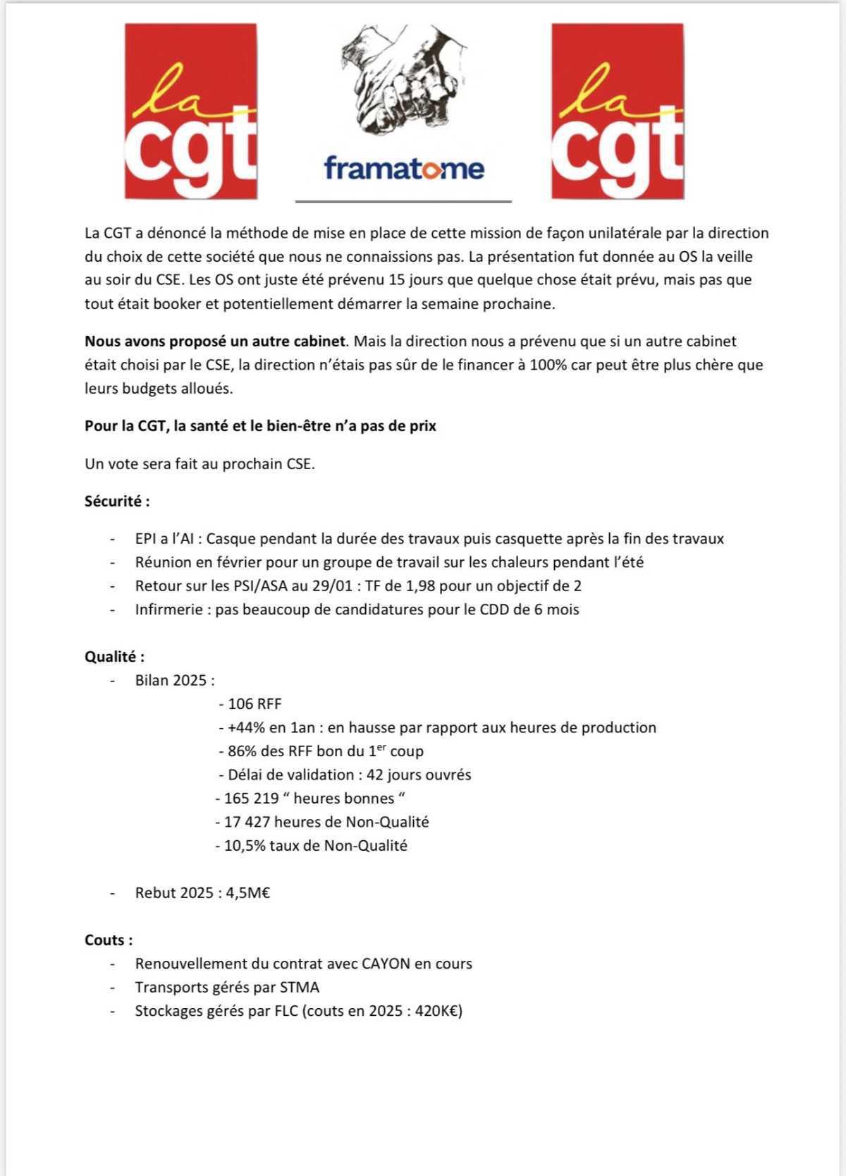 ÉCHOS CSE JANVIER 2026