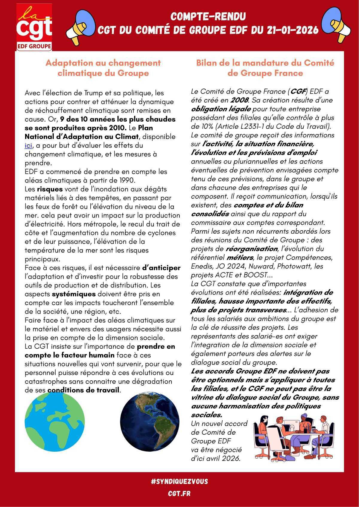 📣 Compte Rendu du Comité de Groupe France EDF du 21 janvier 2026 🔴 📣 Compte Rendu du Comité de Groupe France EDF du 21 janvier 2026 🔴