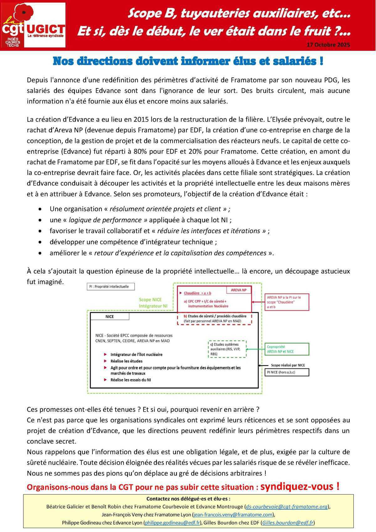 Scope B, tuyauteries auxiliaires, etc… le ver et le fruit?