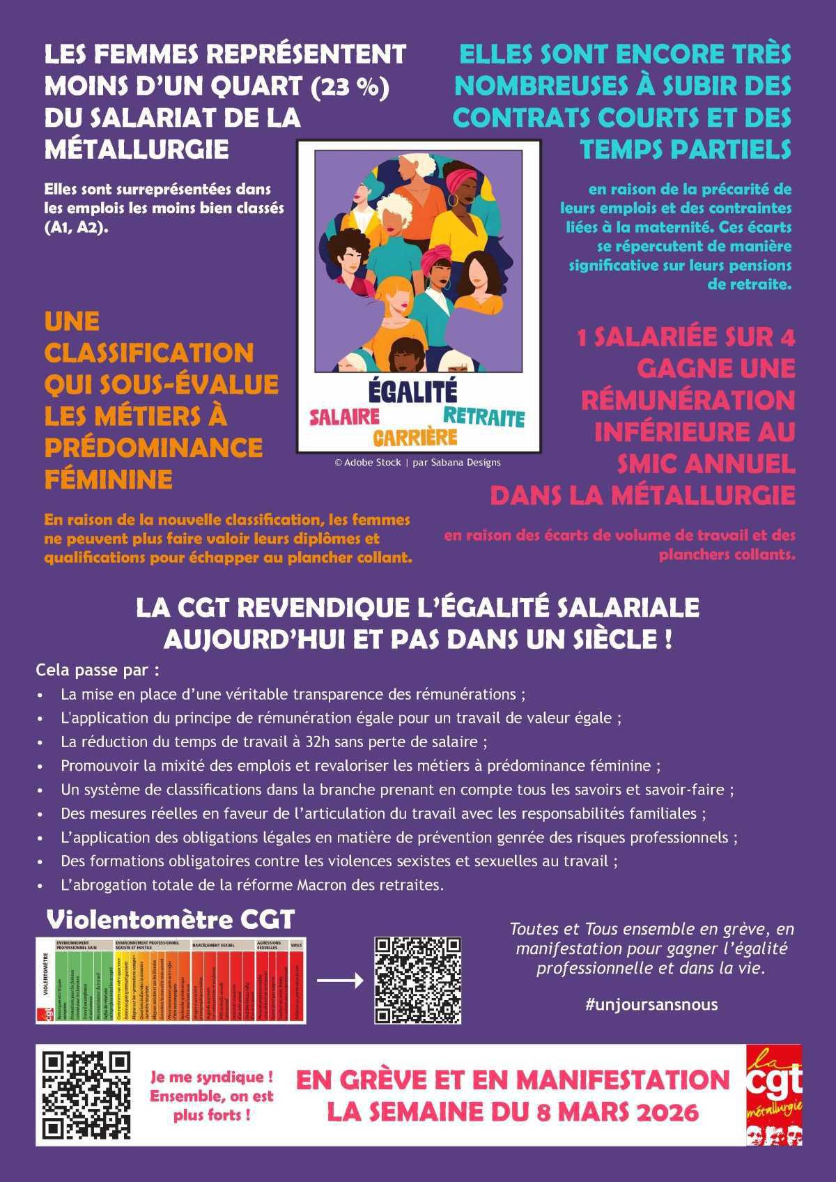 8 mars 2026: pour l'égalité, mobilisons nous!