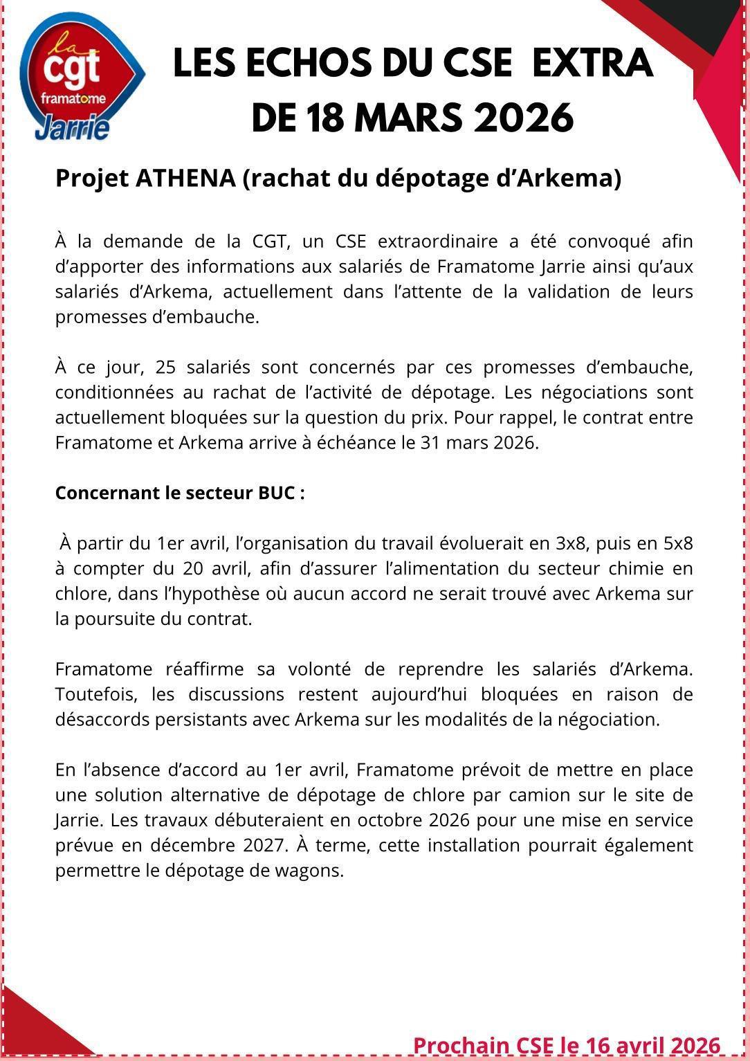 ÉCHOS CSE Extra du 18 mars 2026