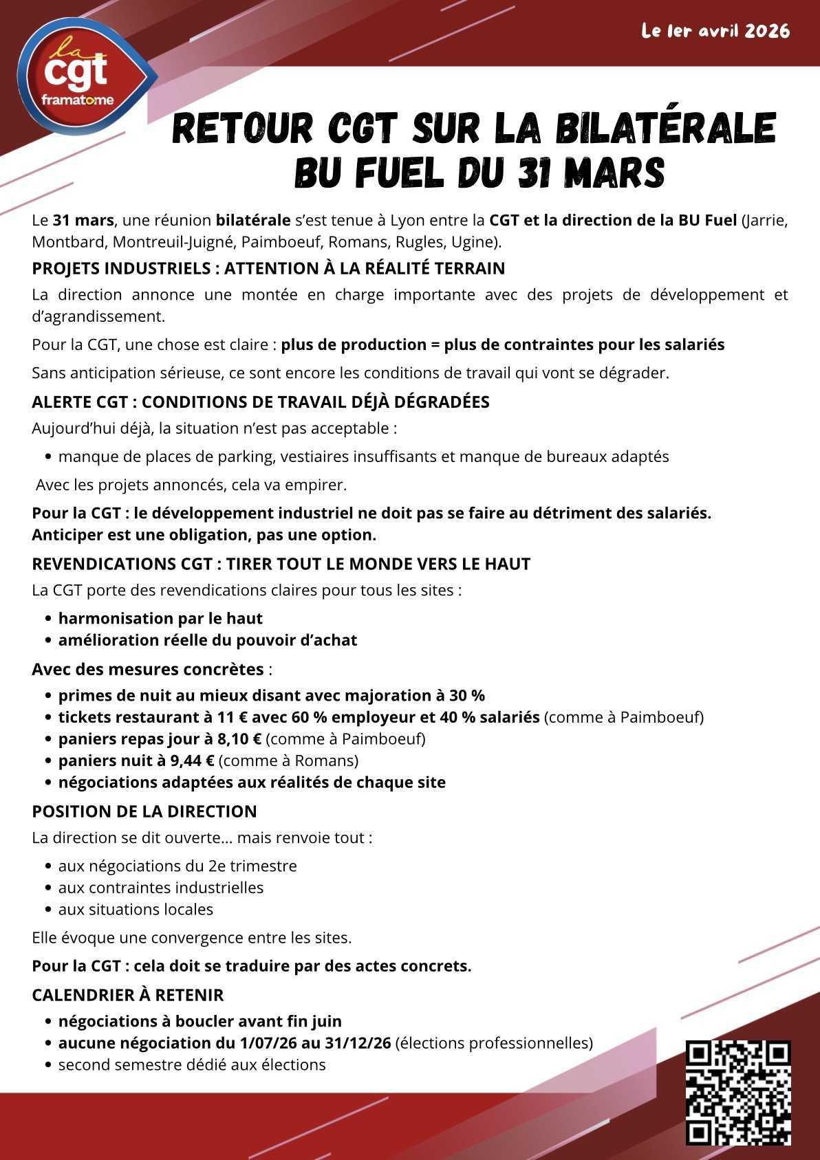 📢 Retour sur la bilatérale BU Fuel du 31 mars